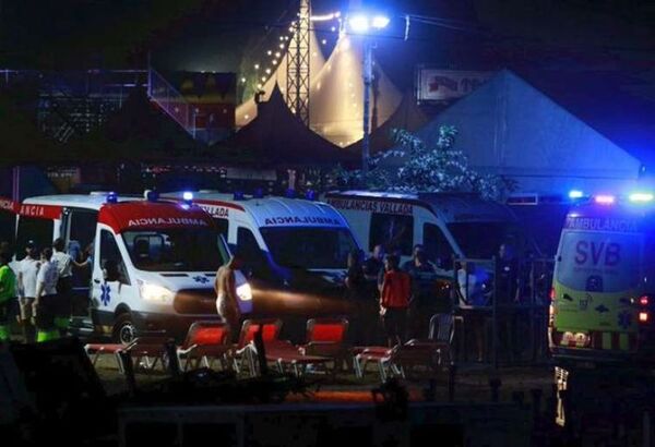 Tormenta deja un muerto y decenas de heridos en festival de música en España