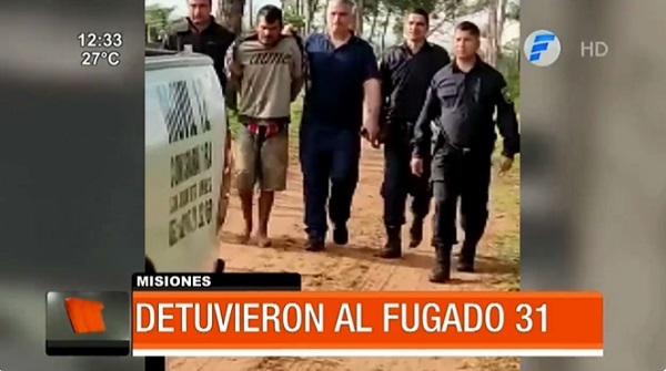 Recapturan al prófugo 31 de la cárcel de Misiones