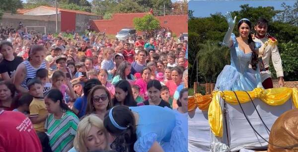 Crónica / [VIDEO] ¡Vestida de princesa, Laurys Diva regaló alegría a cientos de niños!