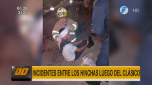 Reportan heridos en incidentes entre hinchas de Olimpia y Cerro Porteño