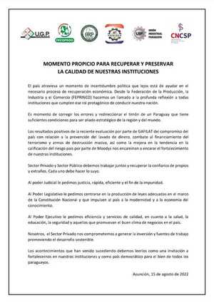 Fin de la incertidumbre política, el reclamo de industriales al Gobierno - ADN Digital