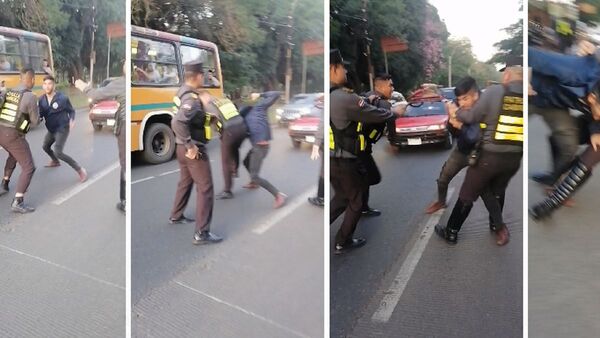 Desafió a moquete a agentes de la caminera y reventó a varios