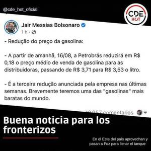Crónica / Presidente rapai anuncia más reducción de precios en los combustibles