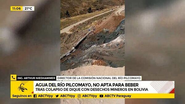 Desechos tóxicos en aguas del río Pilcomayo   - ABC Noticias - ABC Color