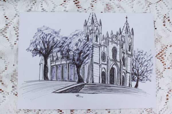 Dibujo: Invitación para "La Catedral a Mano Alzada" » San Lorenzo PY