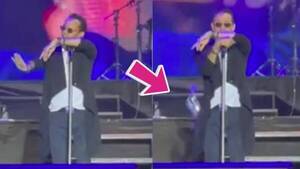 Crónica / [VIDEO] El "botellazo" que ligó Marc Anthony en pleno show