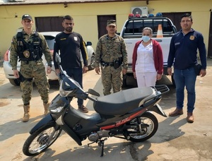 Mediante GPS recuperan motocicleta robada en Concepción