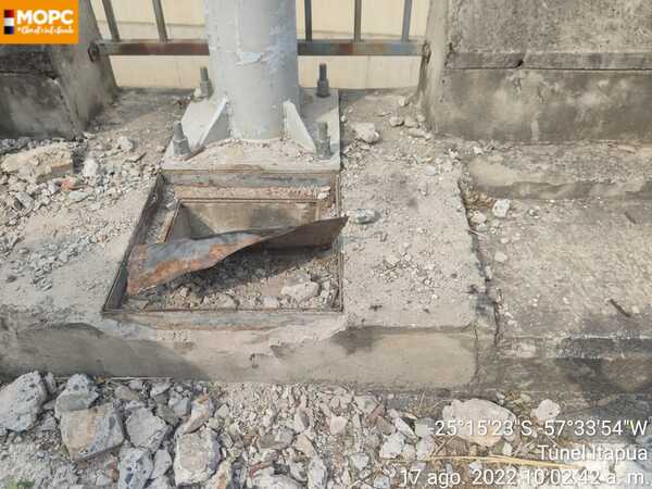 Diario HOY | Se reporta nuevo hurto de cables y reflectores del túnel Itapúa