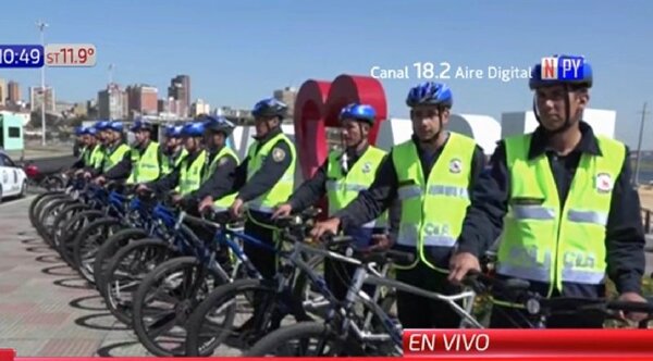 Implementan «patrullas en bicicleta» en la Costanera de Asunción | Noticias Paraguay