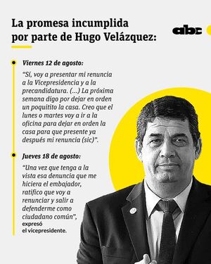 Velázquez se “atornilla” a la vice y aguarda “denuncia real” de soborno - Política - ABC Color