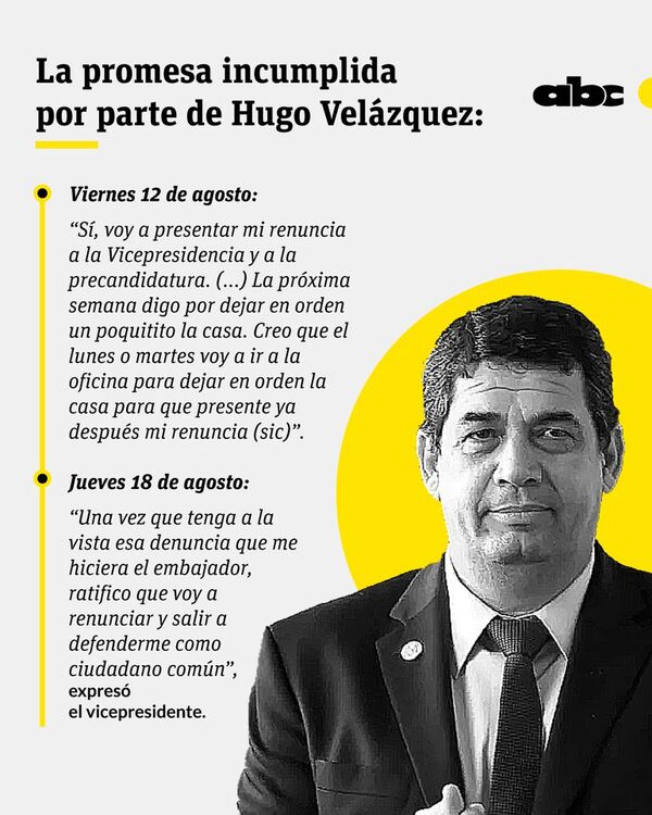 Velázquez se “atornilla” a la vice y aguarda “denuncia real” de soborno - Política - ABC Color