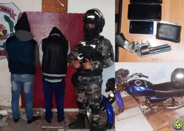 Motochorros caen tras asalto y persecución en Luque •