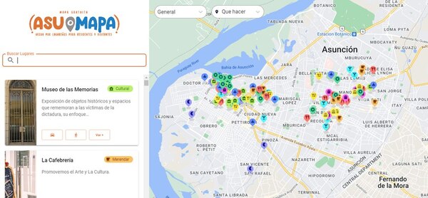 “ASU MAPA”: la web para recorrer Asunción durante los Juegos