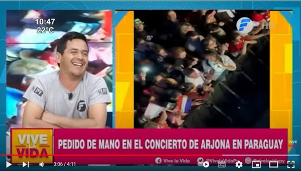 Propuesta de matrimonio en pleno concierto de Ricardo Arjona - Teleshow