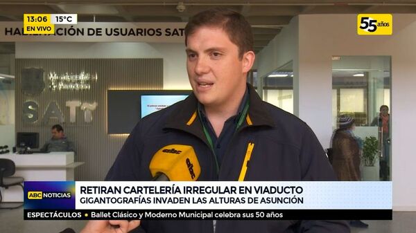 Retiran cartelería irregular en viaducto - ABC Noticias - ABC Color