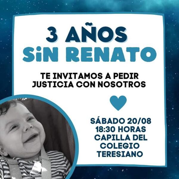 Invitan a misa por los tres años de la muerte del pequeño Renato - Nacionales - ABC Color