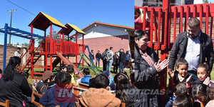 ENTREGAN UN PARQUE Y JUGUETES EN LA ESC. SAN MIGUEL DEL B° SAN PEDRO CURUPAYTY