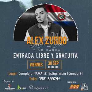 Alex Zurdo y su banda, tendrán su primera parada en Juan Eulogio Estigarribia, el 30 de setiembre