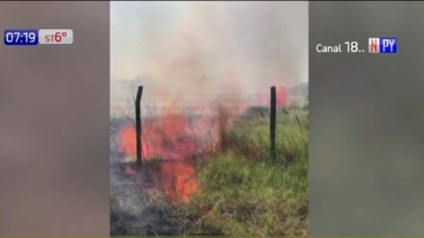 Reportan incendios forestales por quema de pastizales - Paraguaype.com
