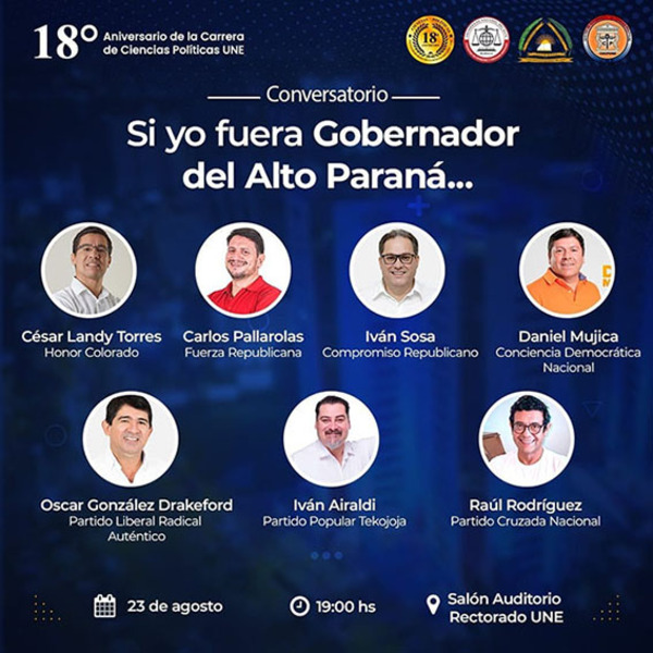 Organizan conversatorio con los candidatos a gobernador del Alto Paraná | DIARIO PRIMERA PLANA