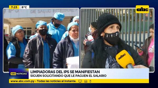 Limpiadoras del IPS se manifiestan - ABC Noticias - ABC Color