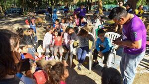 Ofrecen actividades recreativas en el Parque Caballero