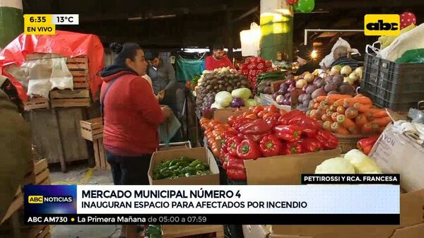 Inauguran espacio para afectados en el Mercado 4 - ABC Noticias - ABC Color
