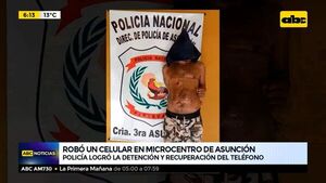 Robó un celular en microcentro de Asunción - ABC Noticias - ABC Color