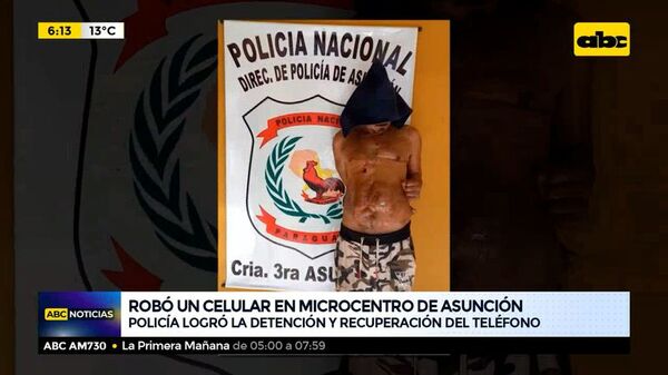 Robó un celular en microcentro de Asunción - ABC Noticias - ABC Color