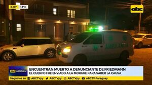 Encuentran muerto a denunciante de Friedmann  - ABC Noticias - ABC Color
