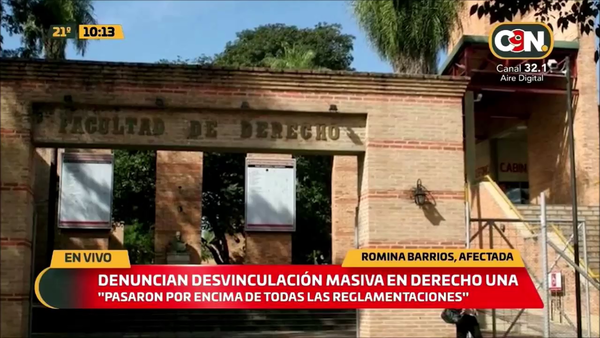 Denuncian desvinculación masiva en Derecho UNA - C9N