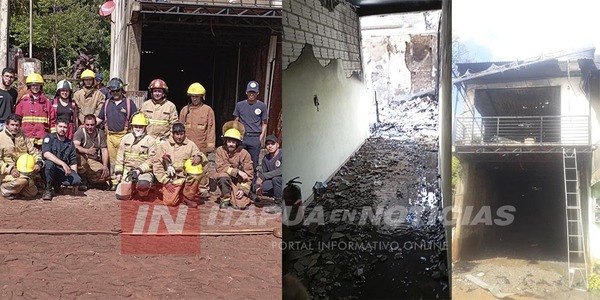 INCENDIO EN ESTABLECIMIENTO CÉNTRICO DE ITAPÚA POTY