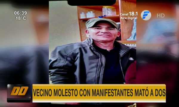 Vecino molesto por manifestación mató a dos personas en Minga Guazú | Telefuturo