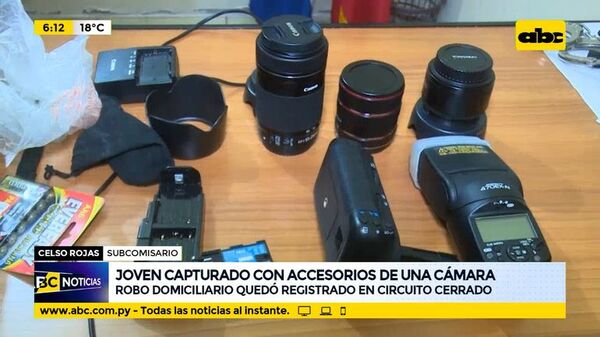 Joven capturado con accesorios de una cámara - ABC Noticias - ABC Color