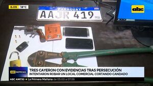 Tres cayeron con evidencias tras persecución - ABC Noticias - ABC Color