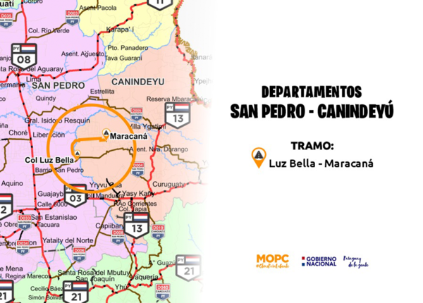 Gobierno licitaría en setiembre pavimentación asfáltica del tramo Maracaná – Luz Bella - .::Agencia IP::.