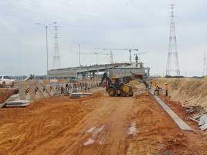 Puente Héroes del Chaco: se rellena el área para la rampa de acceso - .::Agencia IP::.