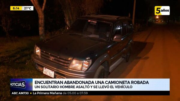 Encuentran abandonada una camioneta robada - ABC Noticias - ABC Color
