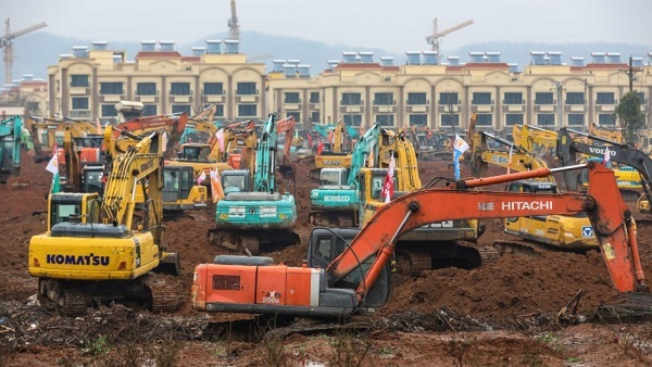 En 6 días China prevé construir un hospital para combatir el coronavirus