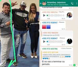 “Fusilamiento a ronal” expresó temerariamente un tal Carlos Florentín en grupo de WhatsApp