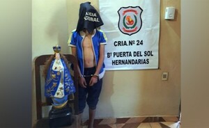 Ni la imagen de la Virgen de Caacupé se salva de los ladrones