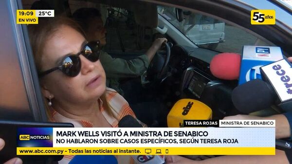 Mark Wells visitó a ministra de Senabico - ABC Noticias - ABC Color