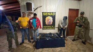 Senad captura a presuntos sicarios con potentes armas en Cerro Corá 