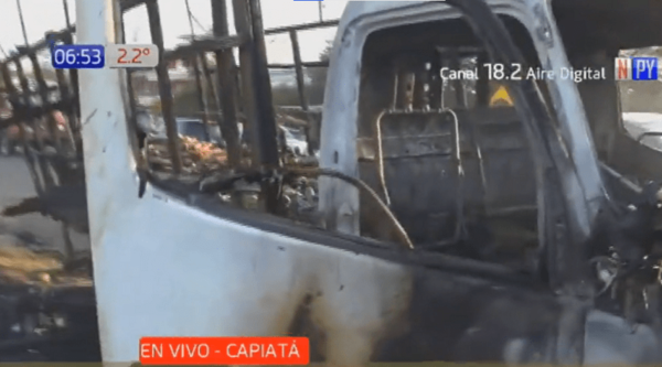 Camión se incendia en plena ruta, Capiatá | Noticias Paraguay