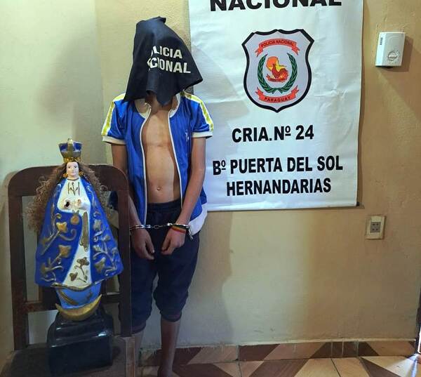 Mitãrusu hereje omonda imagen de la Virgen de Caacupé y terminó preso - La Clave