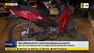 Recuperan moto que fue robada en asalto  - ABC Noticias - ABC Color