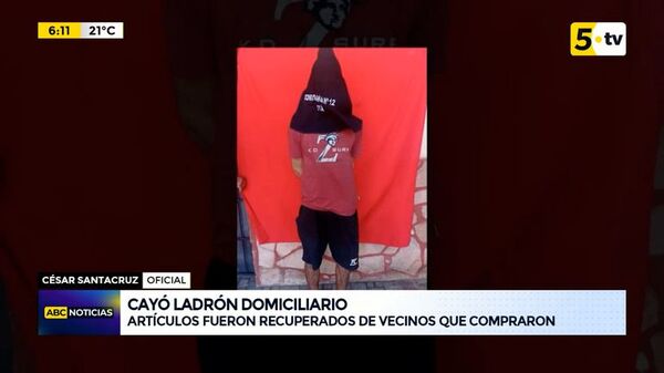Cayó ladrón domiciliario con orden de captura - ABC Noticias - ABC Color