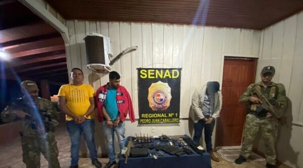 Capturan en Amambay a tres hombres vinculados en casos de sicariato