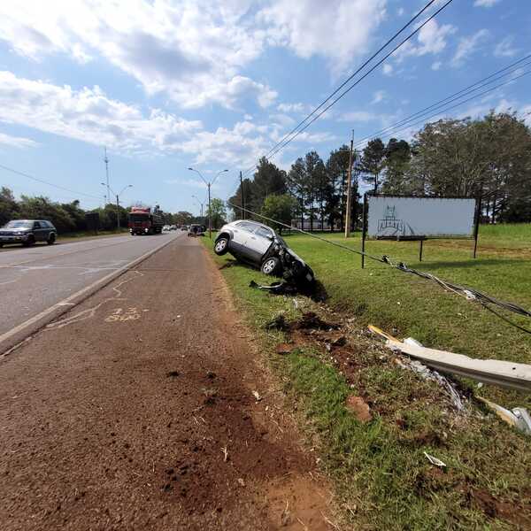 Aparatoso accidente en Capitán Miranda