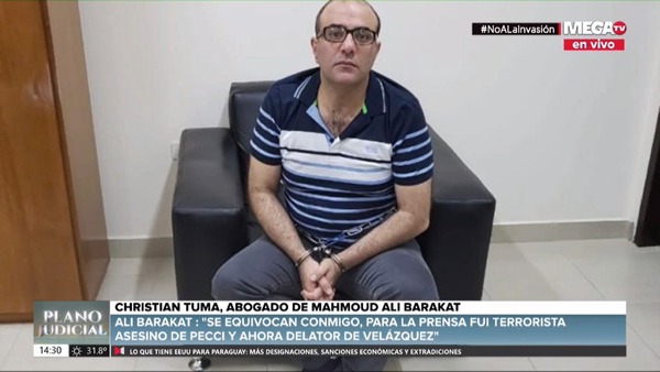 Extraditado Ali Barakat niega vínculo con crimen de Pecci y desmiente que haya delatado a Velázquez en EEUU - Megacadena — Últimas Noticias de Paraguay